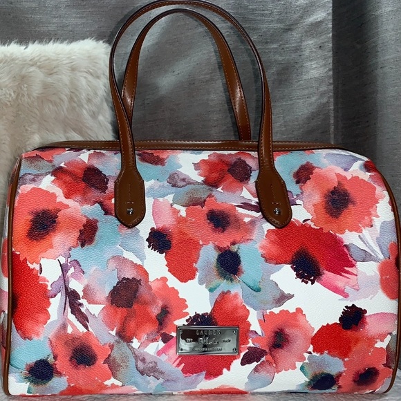 Lauren Ralph Lauren Handbags - Lauren Ralph Lauren Clements Barrel Floral…